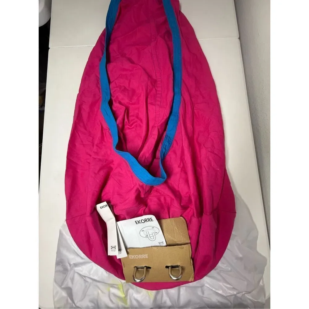 Rare Limited Edition IKEA Ekorre Hammock Swing Hanging Chair Kids Pink Full Set